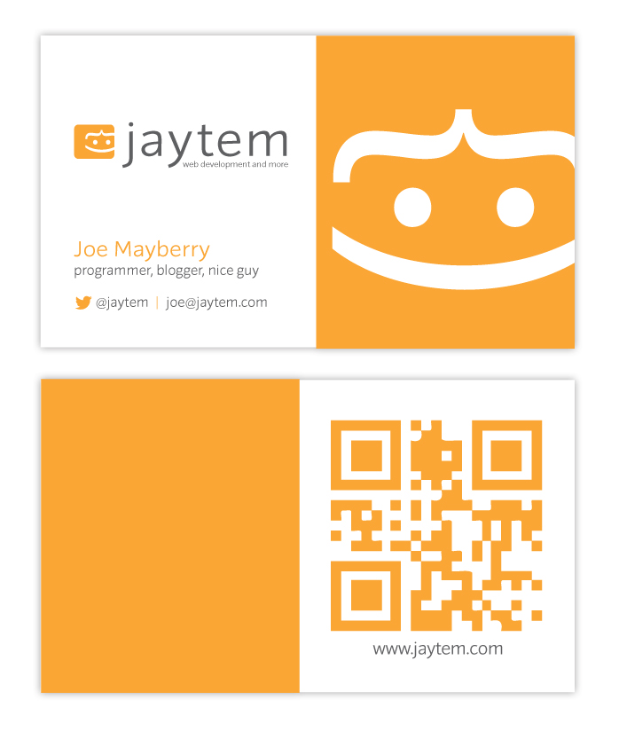 Jaytem business card - front